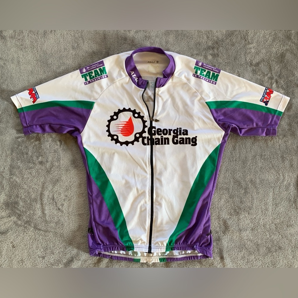 ATAC Cycling Jersey - Georgia Chain Gang graphic White, Purple, Green